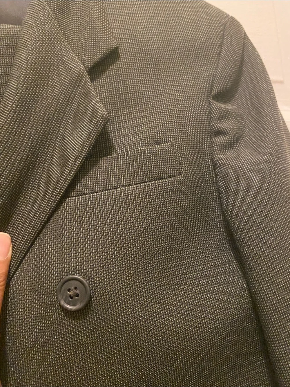 Kids Double-Breasted 2 Piece Suit- Black